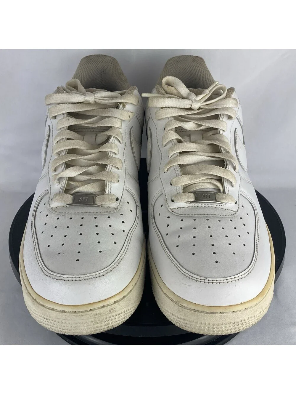 Men’s Size 12 Nike Air Force 1 Low '07 Triple White Leather Sneakers 315122-111